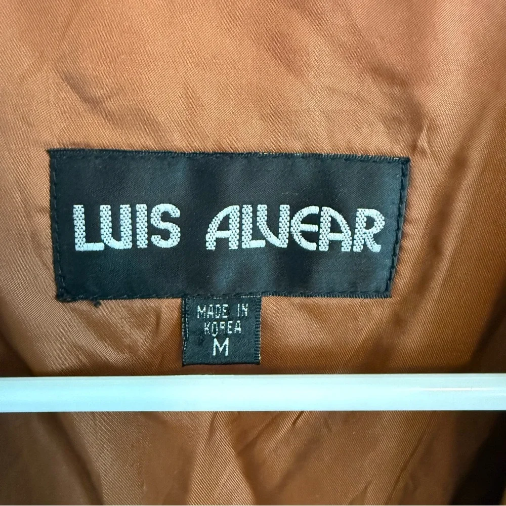 Vintage Luis Alvear Quilted Leather Brown Vest - Picture 4 of 4